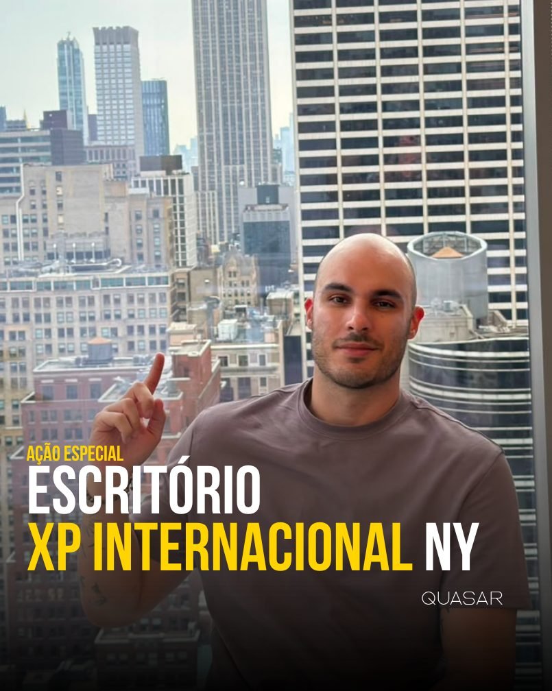 Produção de conteúdo da Quasar Social no escritório da XP Internacional em Nova York